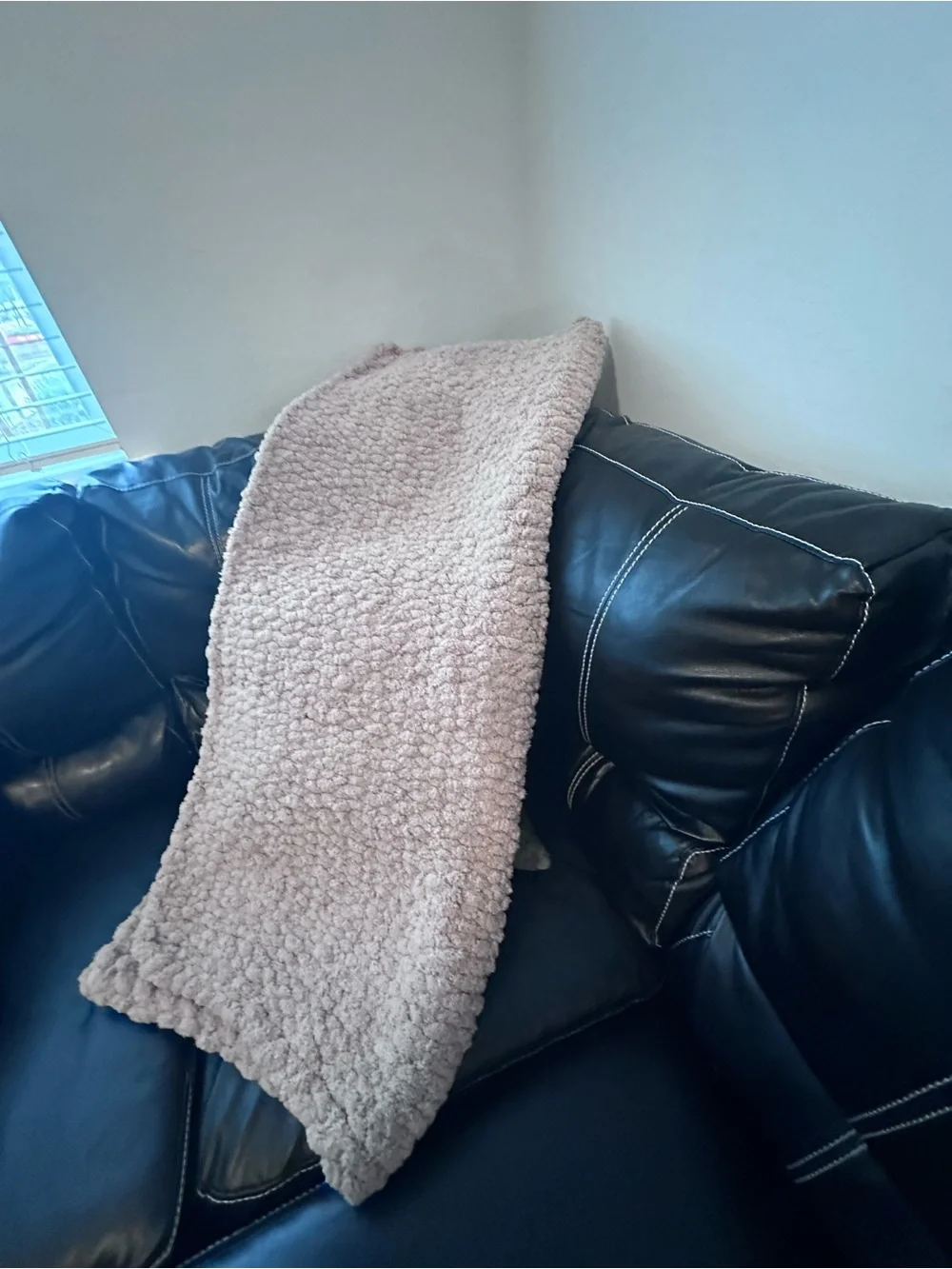 Handmade Beige Throw Blanket - Cozy Home Accent